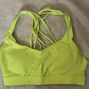 yellow sports bra